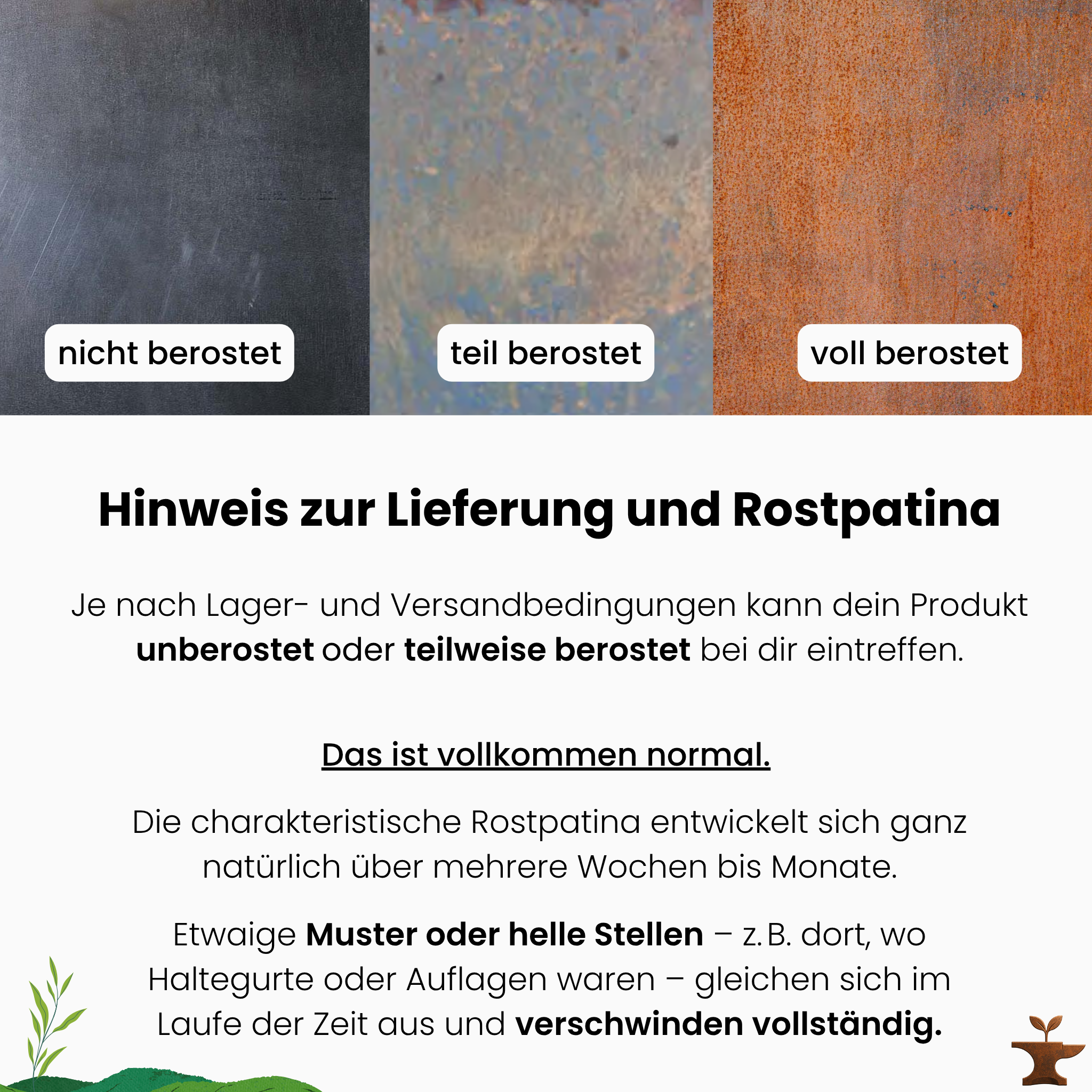 Pflanzkübel Cortenstahl - Quadratisch