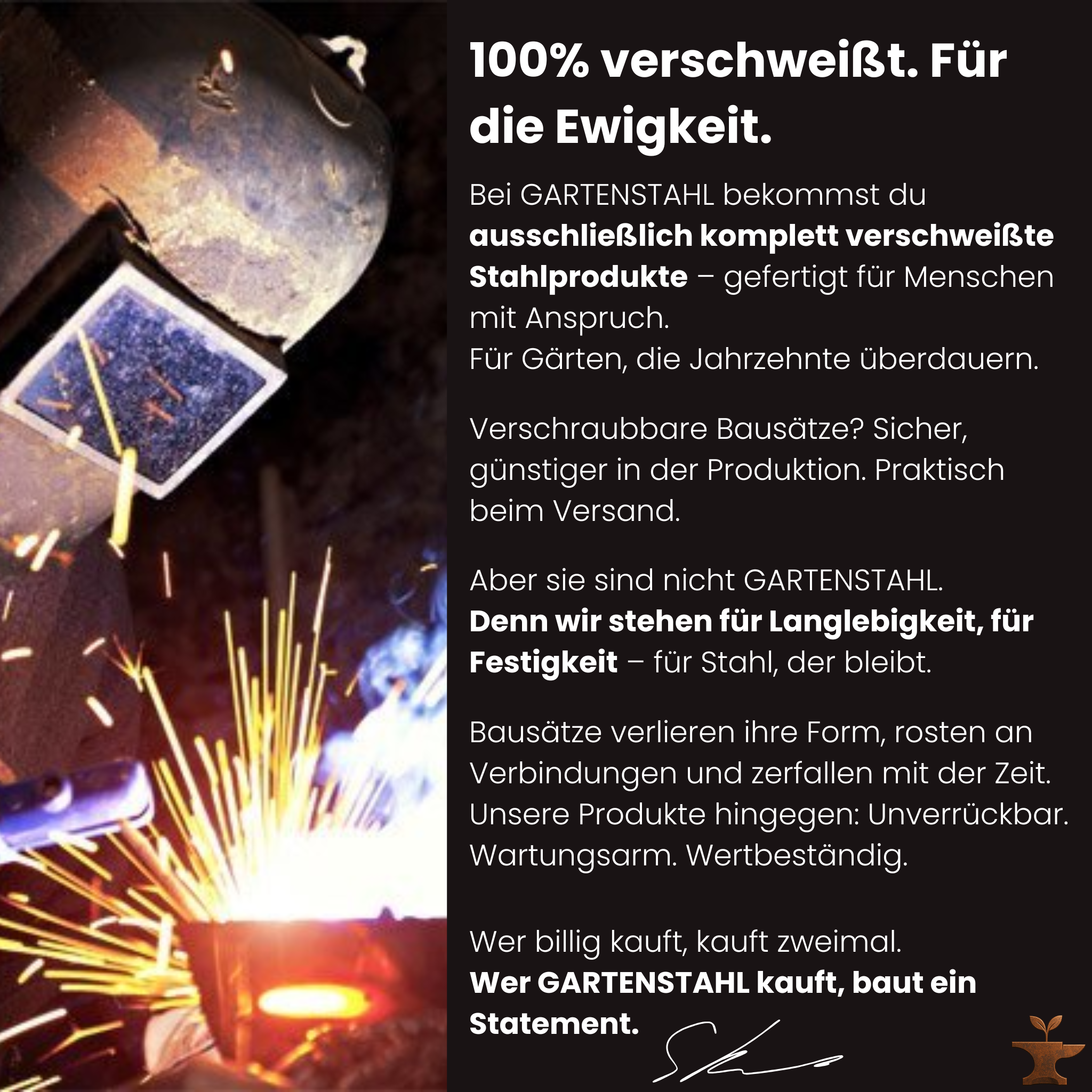 Pflanzkübel Cortenstahl - Quadratisch