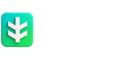 Inverses Gartenstahl Logo mit weißem Schriftzug und Blatt-Symbol auf grünem Hintergrund – Markenlogo für Gartengestaltung, Cortenstahl-Produkte und moderne Outdoor-Designlösungen.